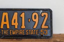 Load image into Gallery viewer, New York 1953 License Plate Vintage Empire State Wall Decor - Eagle&#39;s Eye Finds
