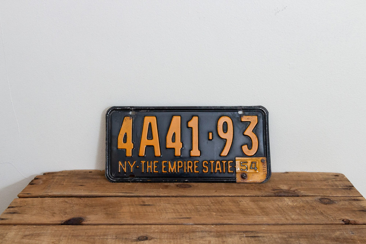 New York 1954 License Plate Vintage 1953 Empire State Wall Decor - Eagle's Eye Finds