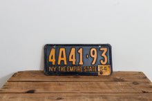 Load image into Gallery viewer, New York 1954 License Plate Vintage 1953 Empire State Wall Decor - Eagle&#39;s Eye Finds
