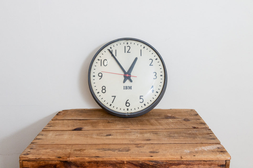 IBM School Clock Vintage Modern Industrial Wall Decor - Eagle's Eye Finds