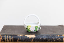 Load image into Gallery viewer, Floral Ceramic Basket Vintage Porcelain Bone China Knickknack - Eagle&#39;s Eye Finds
