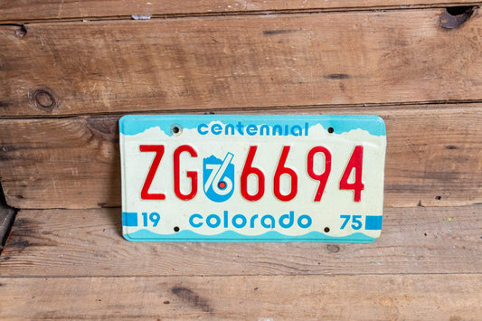 Aspen Colorado License Plate Vintage 1975 ZG CO Centennial Wall Decor - Eagle's Eye Finds