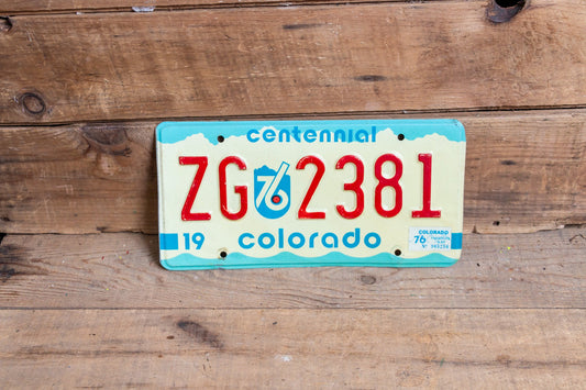 Aspen Colorado License Plate Vintage 1975 ZG CO Centennial Wall Decor - Eagle's Eye Finds