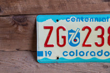 Load image into Gallery viewer, Aspen Colorado License Plate Vintage 1975 ZG CO Centennial Wall Decor - Eagle&#39;s Eye Finds
