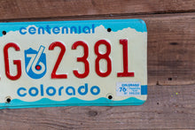 Load image into Gallery viewer, Aspen Colorado License Plate Vintage 1975 ZG CO Centennial Wall Decor - Eagle&#39;s Eye Finds
