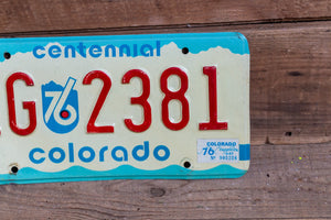 Aspen Colorado License Plate Vintage 1975 ZG CO Centennial Wall Decor - Eagle's Eye Finds