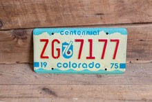 Load image into Gallery viewer, Aspen Colorado License Plate Vintage 1975 ZG CO Centennial Wall Decor - Eagle&#39;s Eye Finds
