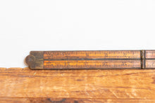 Load image into Gallery viewer, Stanley Fold Rule No. 62 Vintage Boxwood Ruler Marking Tool - Eagle&#39;s Eye Finds
