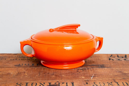 Orange Hall Sundial Casserole Dish Vintage Ceramic Kitchenware - Eagle's Eye Finds