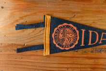 Load image into Gallery viewer, University of Idaho Mini Black Felt Pennant Vintage College Decor - Eagle&#39;s Eye Finds
