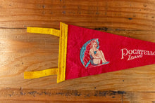 Load image into Gallery viewer, Pocatello Idaho Red Felt Pennant Vintage Wall Decor - Eagle&#39;s Eye Finds
