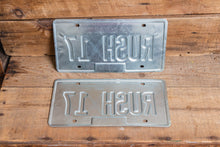 Load image into Gallery viewer, RUSH 17 Illinois Vanity License Plate Pair Vintage Wall Hanging Decor - Eagle&#39;s Eye Finds
