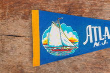 Load image into Gallery viewer, Atlantic City New Jersey Felt Pennant Vintage Nautical Wall Decor - Eagle&#39;s Eye Finds
