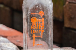 Kainz Dairy Vintage Glass Pint Milk Bottle From Chicago IL - Eagle's Eye Finds