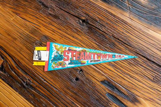 Steamtown USA Vermont Felt Pennant Vintage Retro Wall Decor - Eagle's Eye Finds