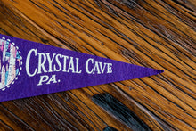 Load image into Gallery viewer, Crystal Cave Pennsylvania Purple Felt Pennant Vintage Wall Decor - Eagle&#39;s Eye Finds
