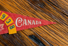 Load image into Gallery viewer, 1938 Canada Red Felt Pennant Vintage Wall Decor - Eagle&#39;s Eye Finds
