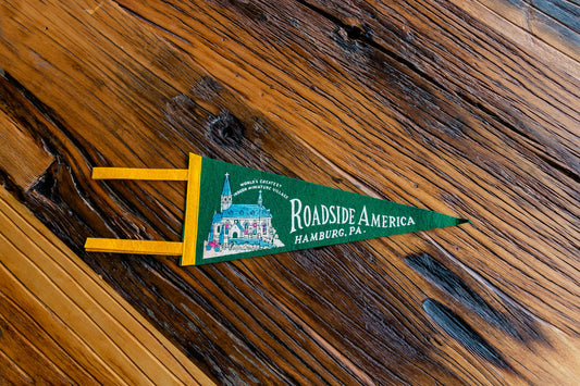 Roadside America Pennsylvania Green Felt Pennant Vintage Wall Decor - Eagle's Eye Finds