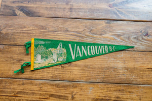 Vancouver BC Vintage Felt Pennant Wall Hanging Decor - Eagle's Eye Finds