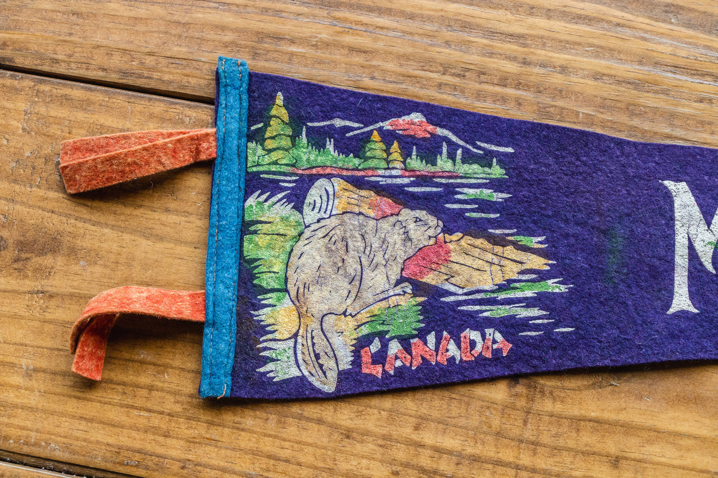 Montreal Quebec Canada Vintage Blue Felt Pennant - Eagle's Eye Finds