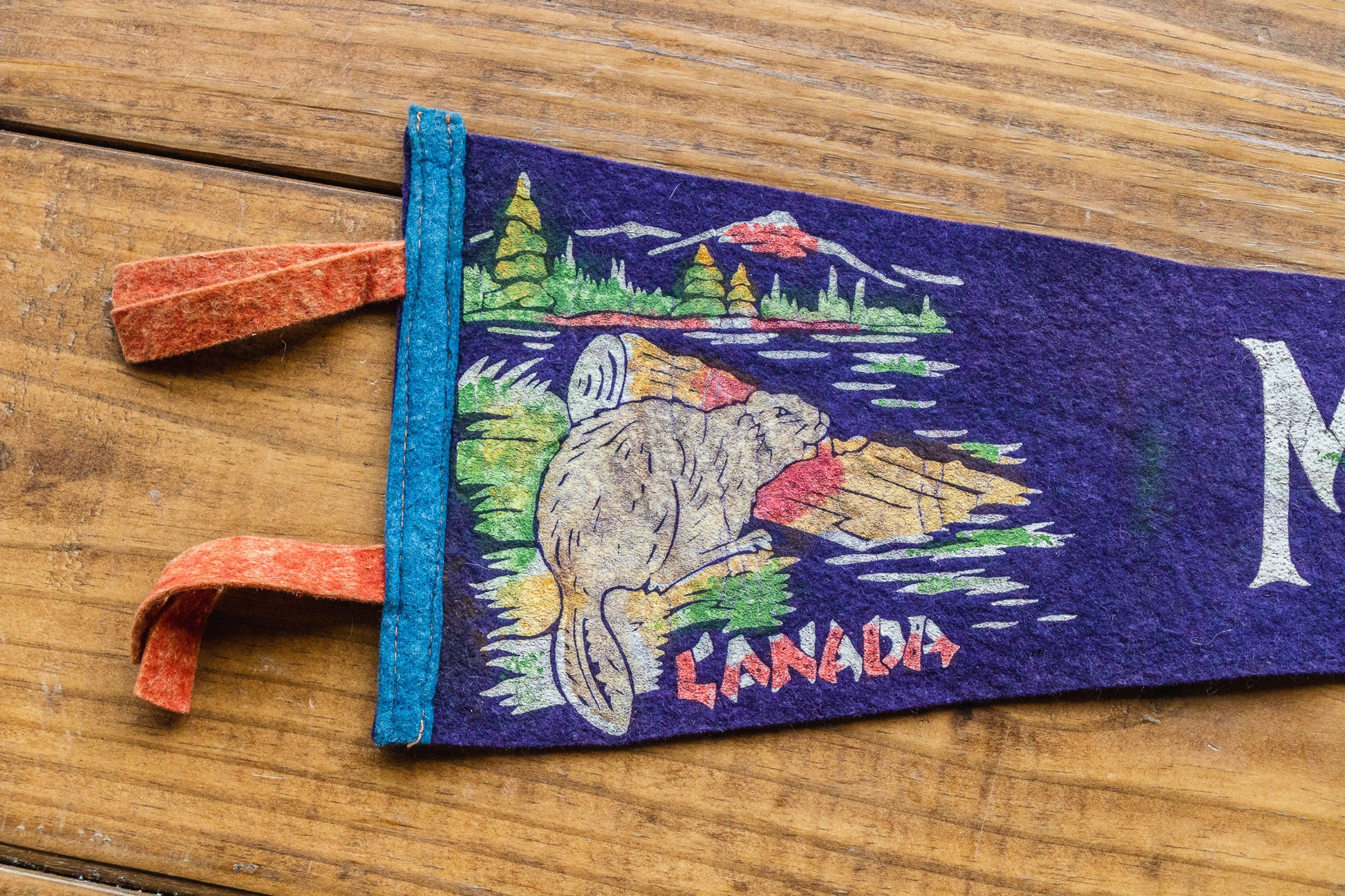Montreal Quebec Canada Vintage Blue Felt Pennant - Eagle's Eye Finds