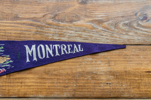 Montreal Quebec Canada Vintage Blue Felt Pennant - Eagle's Eye Finds