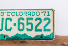 Load image into Gallery viewer, Colorado 1971 License Plate Vintage Wall Hanging Decor - Eagle&#39;s Eye Finds
