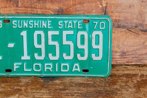 Florida 1970 License Plate Sunshine State Vintage Wall Hanging Decor - Eagle's Eye Finds