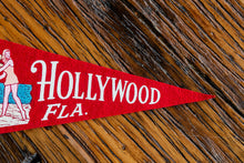 Load image into Gallery viewer, Hollywood Florida Felt Pennant Vintage Beach Wall Decor - Eagle&#39;s Eye Finds
