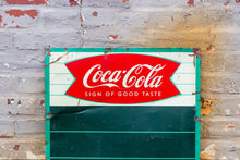 Load image into Gallery viewer, Coca-Cola Fishtail Chalkboard Menu Sign Vintage Coke Embossed Wall Decor - Eagle&#39;s Eye Finds
