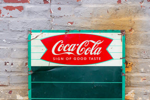 Coca-Cola Fishtail Chalkboard Menu Sign Vintage Coke Embossed Wall Decor - Eagle's Eye Finds