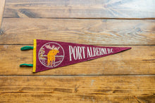 Load image into Gallery viewer, Port Alberni BC Canada Vintage Maroon Felt Pennant Wall Decor - Eagle&#39;s Eye Finds
