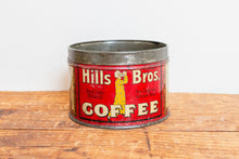 Load image into Gallery viewer, Hills Bros Coffee Tin Can Vintage Kitchen Storage Decor - Eagle&#39;s Eye Finds
