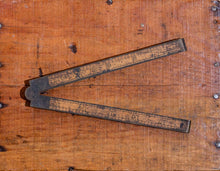 Load image into Gallery viewer, Stanley Fold Rule No. 62 Vintage Boxwood Ruler Marking Tool - Eagle&#39;s Eye Finds
