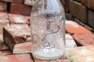 Thatcher's Dairy Milk Bottle Vintage Glass Milk Bottle with Wire Bail - Eagle's Eye Finds