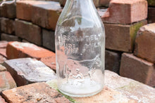 Load image into Gallery viewer, Thatcher&#39;s Dairy Milk Bottle Vintage Glass Milk Bottle with Wire Bail - Eagle&#39;s Eye Finds
