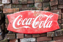 Load image into Gallery viewer, Coke Fishtail Sign Vintage Coca-Cola Advertising Signage - Eagle&#39;s Eye Finds

