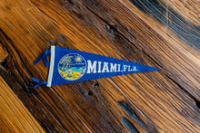 Load image into Gallery viewer, Miami Florida Blue Felt Pennant Vintage Wall Decor - Eagle&#39;s Eye Finds

