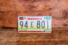 Load image into Gallery viewer, Indiana 1980s Wander License Plate Vintage Wall Hanging Decor - Eagle&#39;s Eye Finds

