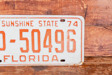 Load image into Gallery viewer, Florida 1974 License Plate Sunshine State Vintage Wall Hanging Decor - Eagle&#39;s Eye Finds
