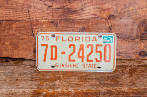 Florida 1976 License Plate Sunshine State Vintage Wall Hanging Decor - Eagle's Eye Finds