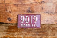 Load image into Gallery viewer, Massachusetts 1964 Motorcycle License Plate Vintage Wall Hanging Decor - Eagle&#39;s Eye Finds
