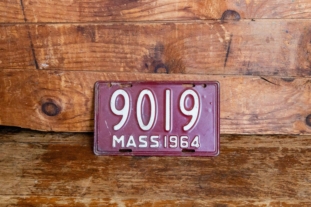 Massachusetts 1964 Motorcycle License Plate Vintage Wall Hanging Decor - Eagle's Eye Finds