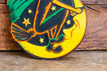 Load image into Gallery viewer, Witch on a Broom Beistle Halloween Die Cut Mid-Century Decoration - Eagle&#39;s Eye Finds
