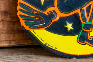 Witch on a Broom Beistle Halloween Die Cut Mid-Century Decoration - Eagle's Eye Finds