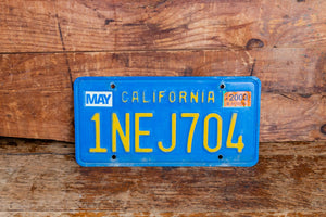 California Blue 1980s 1990s License Plate Vintage Wall Hanging Decor - Eagle's Eye Finds