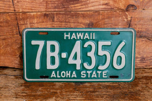Hawaii 1960s Green License Plate Vintage Wall Hanging Decor - Eagle's Eye Finds
