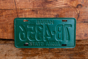Hawaii 1960s Green License Plate Vintage Wall Hanging Decor - Eagle's Eye Finds