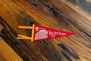 Valley Forge Pennsylvania Red Felt Pennant Vintage Wall Hanging Decor - Eagle's Eye Finds
