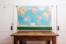 Load image into Gallery viewer, Pull Down World Map Vintage Wall Hanging Decor - Eagle&#39;s Eye Finds
